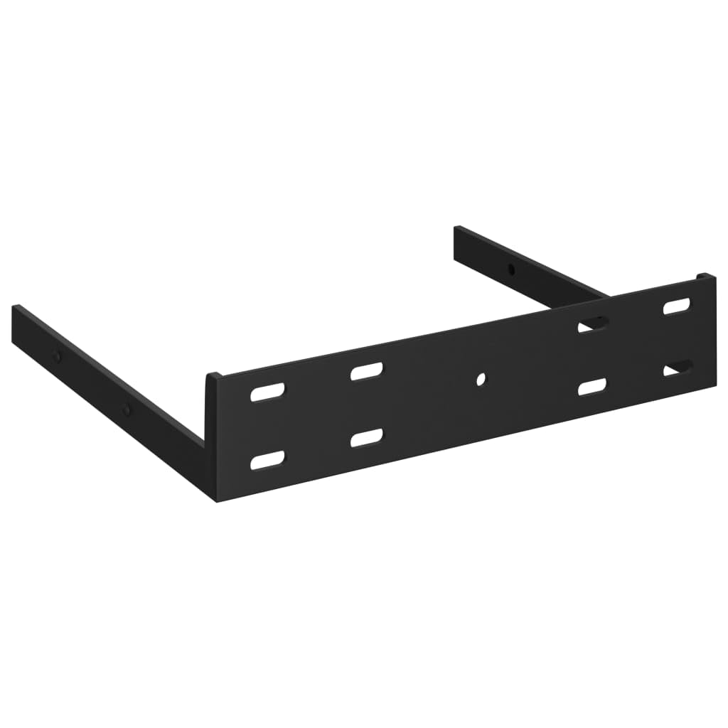 Eck-Schweberegal 2 STK. Eichen-Optik 25x25x3,8 cm MDF Wabenplatten-Design Metall Wandhalterung Unsichtbares Befestigungssystem Stabile Aufbewahrung für Bücher Dekoartikel