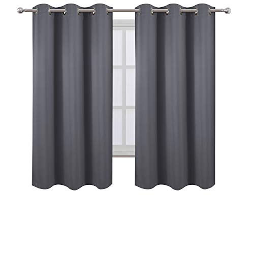 Image of LEMOMO Grey Thermal Blackout Curtains /38 x 63 Inch /Set of 2 Panels Room Darkening Curtains for Bedroom