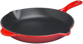 Le Creuset Enameled Cast-Iron 10-1/4-Inch Skillet with Iron Handle, Cherry