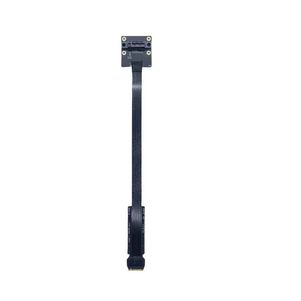 M. 2 M-EKY szybki kabel przedłużający do PCIe 4.0 M. 2 NVMe SSD posrebrzany drut projekt M. 2 gniazdo pionowe 30 cm