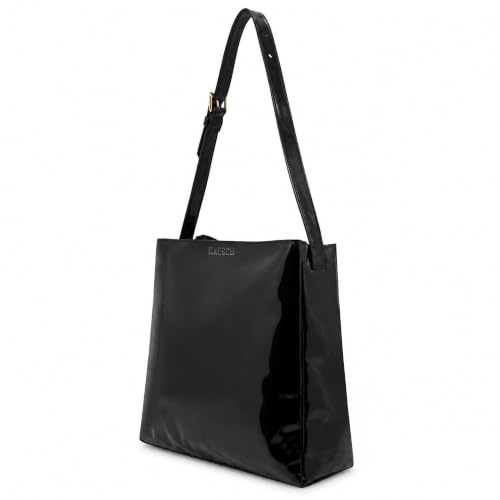 Image of Tote Bags for Women, Premium Shoulder Tote | Elegant PU Leather Purse | Spacious Everyday Carry with Adjustable Strap for Office, Shopping & Travel | Black