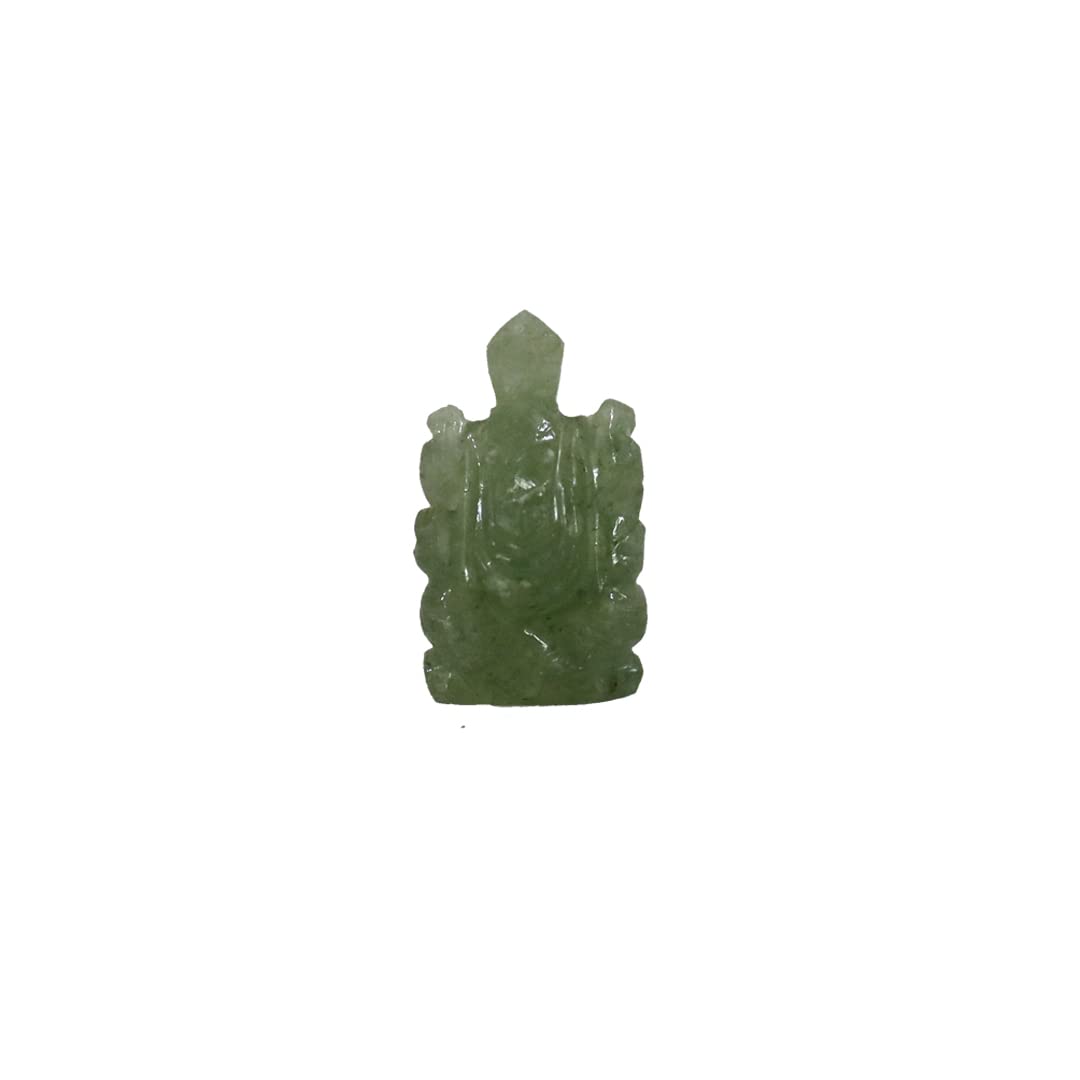 THIRD EYE CRYSTALS Ganesh Statue Green Aventurine Reiki Home Office Decoration Pocket Stone Indian Idol Statue Decorative Ornament Sculptures Good Luck Gifts