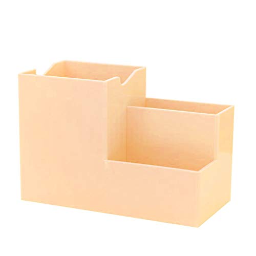 Preisvergleich Produktbild GAOLILI Make-up Aufbewahrungsbox Kosmetischer Aufbewahrungsbehälter Multifunktionale Desktop-Organizer for Make-up Pinsel Telefon Stifthalter Frauen Make-up Organizer Bürobedarf (Color : Beige)