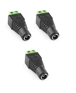 River Fox (3 Pieces) Screw Fastening Type Female DC Power Plug Connector