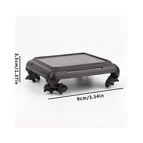 Base panier décoration et socle pour bonsaï en ébène sculpté