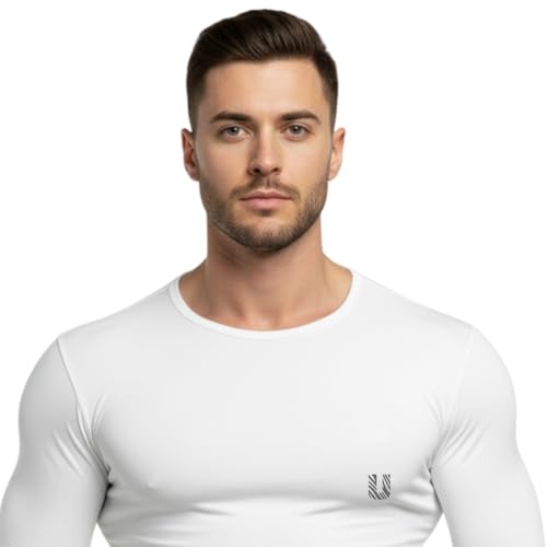 Image of Unbeatable Men's Full Sleeve Plain Athletic Fit Multi Sports Compression T-Shirt for Cycling and Gym