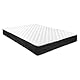 Homey Komplettes Bett mit wendbarer Matratze Sleep Pro + Kissen + Lattenrost Basic mit Beinen, legierter Stahl, Grau, 150 x 190 cm