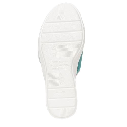 Dr. Scholl's Womens Time Off Set Slide Sandal Court Green Microfiber 9.5 M - image 5