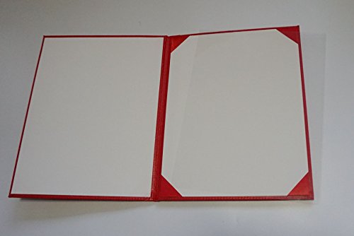 Certificate Cover Imprinted "Diploma Of Graduation" Faux-Leather Diploma Holder 8.5" X 11" Grad Days(Red) #TOP6