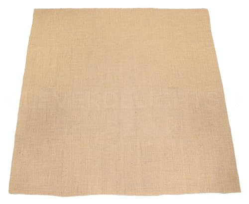 CleverDelights Square Burlap Tablecloth - 60\" x 60\" - Premium Jute Burlap Overlay with No-Fray Finished Edges - Thumbnail 4