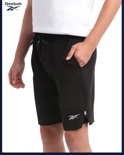 Reebok Meninos Shorts Ativos - Shorts de Corrida 2 Em 1, Forro de Compressão, Costura Interna de 5
