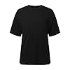 Men's Black Oversized Sports T-Shirt, Men's Black Basic T-Shirt, Cotton, Crew Neck with Back Print, Lightweight Summer Top, Casual Loose T-Shirts, Fashion, Funny T-Shirts, Streetwear Tee Shirts #3