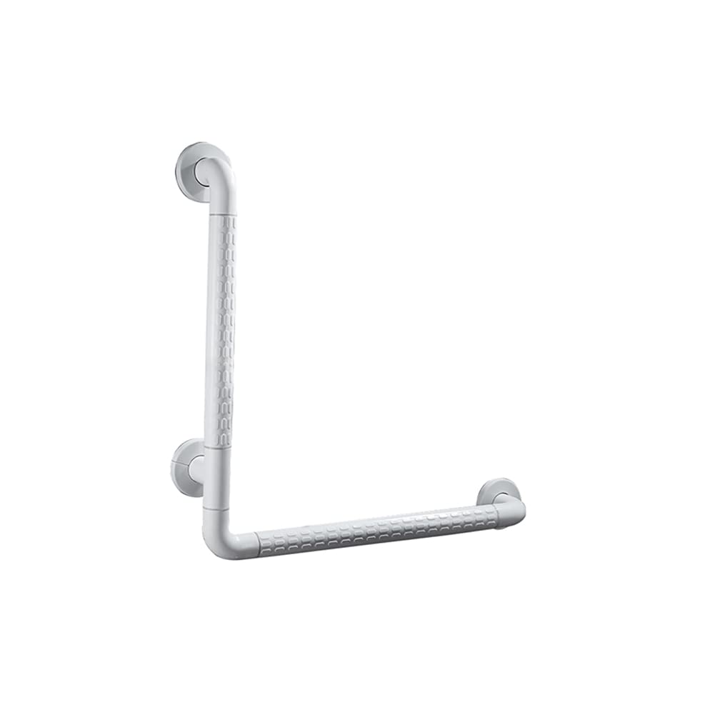 asidero de ducha, Barra de Agarre de Acero Inoxidable con Acabado Chapado en Plástico Pasamanos de Pared de 90 Grados Barandilla de Seguridad Tipo L for Personas Mayores con Discapacidad (38x38cm, 48x