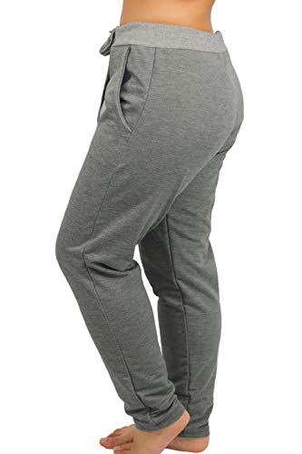 Kit Com 3 Calças Moletom Ayron Feminina Longa Sem Punho Preta, Cinza Claro e Cinza Escuro (M)