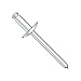 1/8" x .18"-.25" (#44) Large Flange Blind Rivets/All Aluminum/Barrel Length: .400" (Carton: 7,000 pcs)