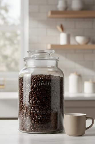 Image of 1500 ml Glass Canister Set for Kitchen Airtight Lid and Chalkboard Labels Cookie and Candy Jars, Storage Containers Pack Of (1)