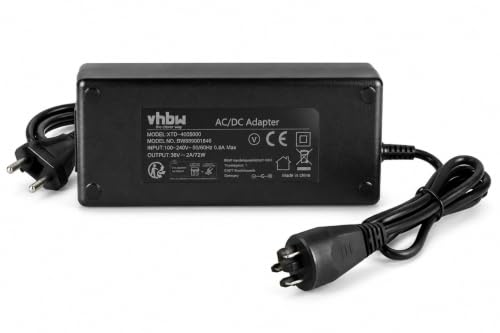 vhbw Ladegerät kompatibel mit Bosch PowerPack 400 PowerPack 500 Fahrradakkus E-Bike - Für 36 V Li-Ion Akkus 72 W