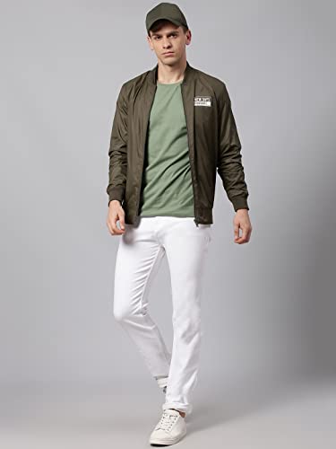 Image of Dennis Lingo Men's Solid Long-Sleeve Polyester Regular Fit Shell Jacket - Waterproof, Lightweight, Casual Winterwear for Men