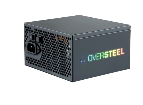 Oversteel Quantum Power Supply A-RGB 80+ Bronze 850 W Full Modular, refroidissement optimisé, panneau latéral illuminé RGB, gestion des câbles, protections électriques, couleur noir