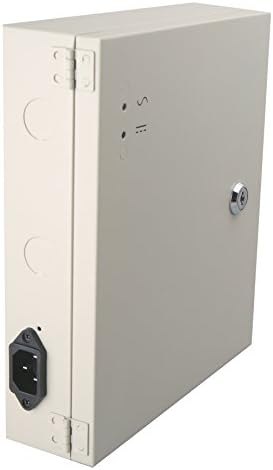 9 Channel DC12V 5 Amp PTC Fuse CCTV Power Supply with Metal Box, AC Plug and Lock for Security Cameras, DVRs, IP Cameras, CCTV Cameras