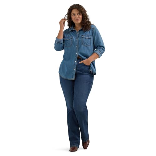 Wrangler Damen maßgeschneiderte High Rise Lacey Bootcut Jeans, Denim, 32W x 34L – Ansicht 5