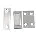 for Ultra Thin Cabinet Door Catch, Stainless Steel Magnetic Latch with Strong Hold Closure, No Drill Door Buckle for Tool for Free Installation, Z-Shaped Design for Wood Metal Glass Cabinets(Silver)