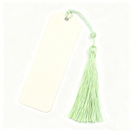 Image of 100pcs 13cm /5 Inch Silky Floss Bookmark Tassels with 2-Inch Cord Loop and Small Chinese Knot for Jewelry Making, Souvenir, Bookmarks, DIY Craft Accessory (Light Green)