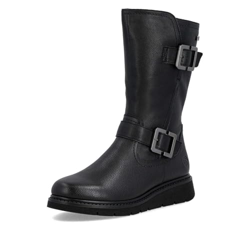 Remonte Femme D3980 bottes courtes noir 36 en cuir élégant