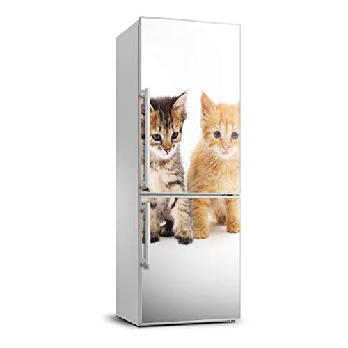 Cubierta de nevera autoadhesiva 70x190 cm quita arañazos para cocina con diseño gato 2