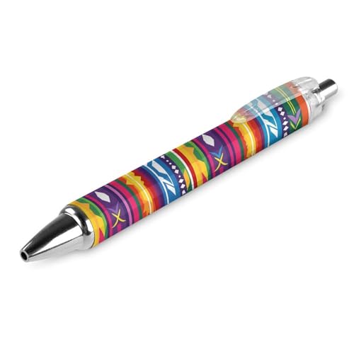 Bolígrafos retráctiles de tinta azul y escritura fluida con diseño mexicano 6