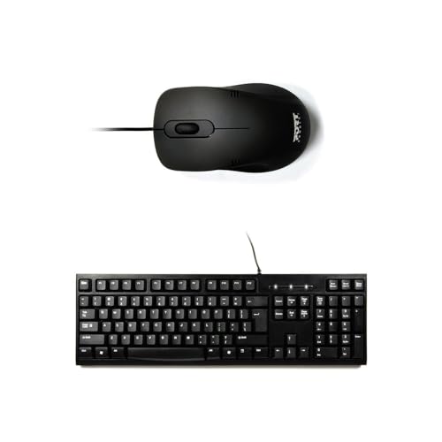 Clavier pc et souris filaire USB-A ensemble noir QWERTY Port Connect 1000 dpi