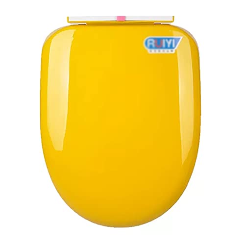 Abattant WC jaune brillant avec fixations reglables faciles a installer