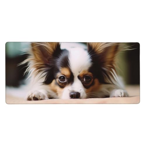 Tapis de souris de jeu XXL 90x40 cm avec motif papillon pour bureau