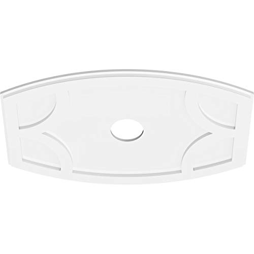 Image of Ekena Millwork CMP30X20KY-04000 Kailey Architectural Grade PVC Contemporary Urethane Ceiling Medallions 30 inchW x 20 inchH x 4 inchID x 16 1 /4 inchC x 1 inchP