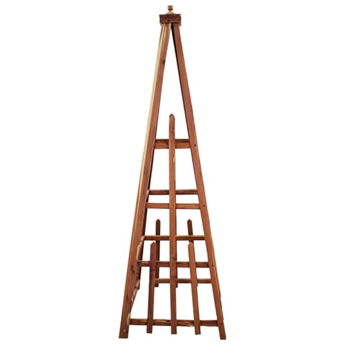 Amish‑Crafted 72" Cedar Pyramid Trellis – Large Red Cedar Garden Obelisk by Prime Retreat, Insect‑Resistant Wooden Support for Climbing Plants, Easy Assembly, Made in USA
