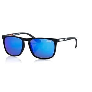 Superdry Shockwave 187 rubberised black/blue mirrored lenses