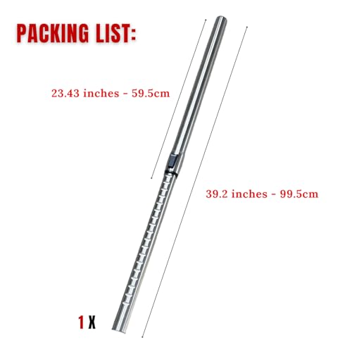 Image of 1.25 Inch Stainless Steel Vacuum Extension Wand Compatible with Vacuums using 1 1 /4 Inch (1.25in) 32mm Accessories - 1 1 /4 Vacuum Extension Tube for Shop Vac (Stainless Steel Extension Wand)