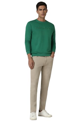 Image of Van Heusen Men's Embroidered Premium Cotton Full Sleeve Regular Fit Sweatshirt | Effortless Styling | Premium Cotton Blend