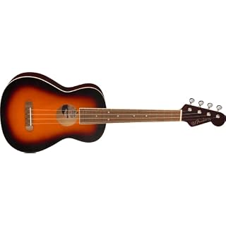 Fender Avalon Ténor Ukulélé à doigt Noyer 2 couleurs Sunburst - Les Beatles, Paul McCartney, John Lennon, RIngo Starr, George Harrison Fender Avalon Ténor Ukulélé à doigt Noyer 2 couleurs Sunburst – Image 3
