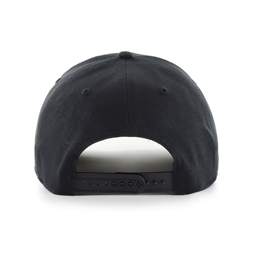 47 Toronto Blue Jays Adjustable Hat – MLB Baseball Cap, Hitch Style, Structured Fit, Curved Brim, One Size (Black)