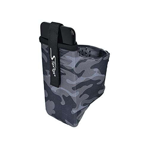 Sprigs Phone Armband Sleeve for iPhone 12/11/x/8/7/6 Plus, Galaxy S7/S6, Google Pixel 5 4XL. The Lightest & Most Comfortable Running Armband Fits All Phones with Case for Women & Men - Black Tile Camo
