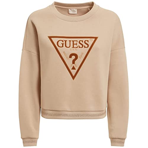GUESS Damen Sweatshirt, Roxi Sweatshirt, W2BQ07K9Z21-G133, Beige, XS