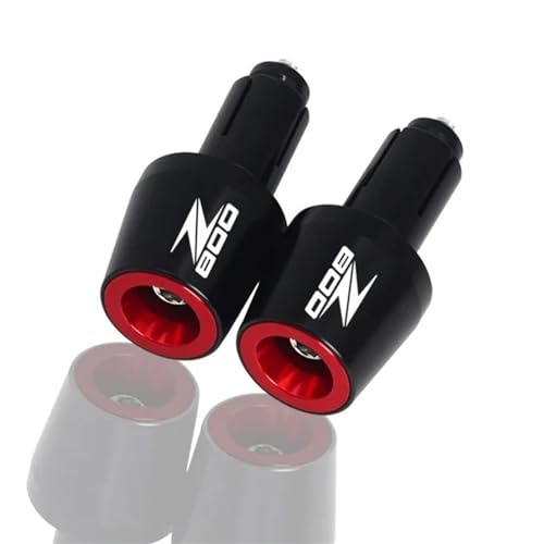 Für Kawasaki Z750 Z800 Motorrad Zubehör Griff Bar Lenker Griffe Kappe End Griff Stecker Kappe (Farbe : Red Z800, Größe : 1)