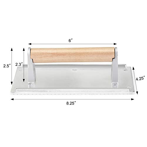 Image of New Star 36411 Commercial Grade Aluminum Steak Weight /Bacon Press, 8.25 by 4.25-Inch | Commercial Grade