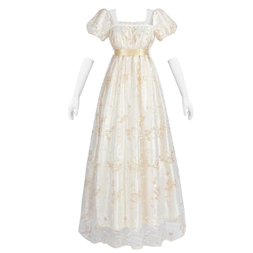 Image of NSPSTT Women Girls American Pioneer Colonial Dress Prairie Costume