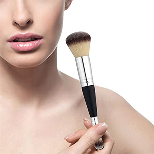 Myxp Silver Makeup Brushes Double Ended Foundation Brush & Concealer Brush, Flat Top Kabuki Foundation Brush For Liquid, Cream, Blending, Buffing, Concealer, Dual Sided Make Up Brushes #TOP3