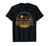 Vintage Springfield Massachusetts Mountain Hiking Print T-Shirt