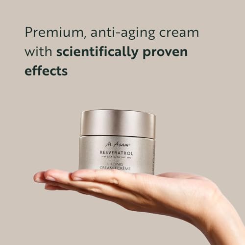 M. Asam Resveratrol Premium Lifting Cream (1.69 fl oz) - Anti-Aging Face Moisturiser, Resveratrol Day and Night Cream, Hydrating Skin Care with Peptides, Vegan Face Cream