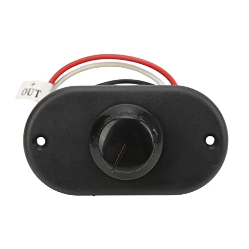 Interruptor del Amortiguador 12V, 12V / 24V Dc 2.5a 15% -100% Atenuador Led para Led HalóGeno Incandescente, Knobable Interruptor de Luz Atenuador para Barcos de CamióN de Coche de(Cubierta negra) Cover