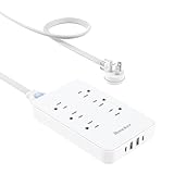 Innovative Power Strip, Cord Removable Design (4FT), Huntkey 6 Outlets Surge Protector with 4 USB Ports (2 USB-C, 2 USB-A), ETL Listed